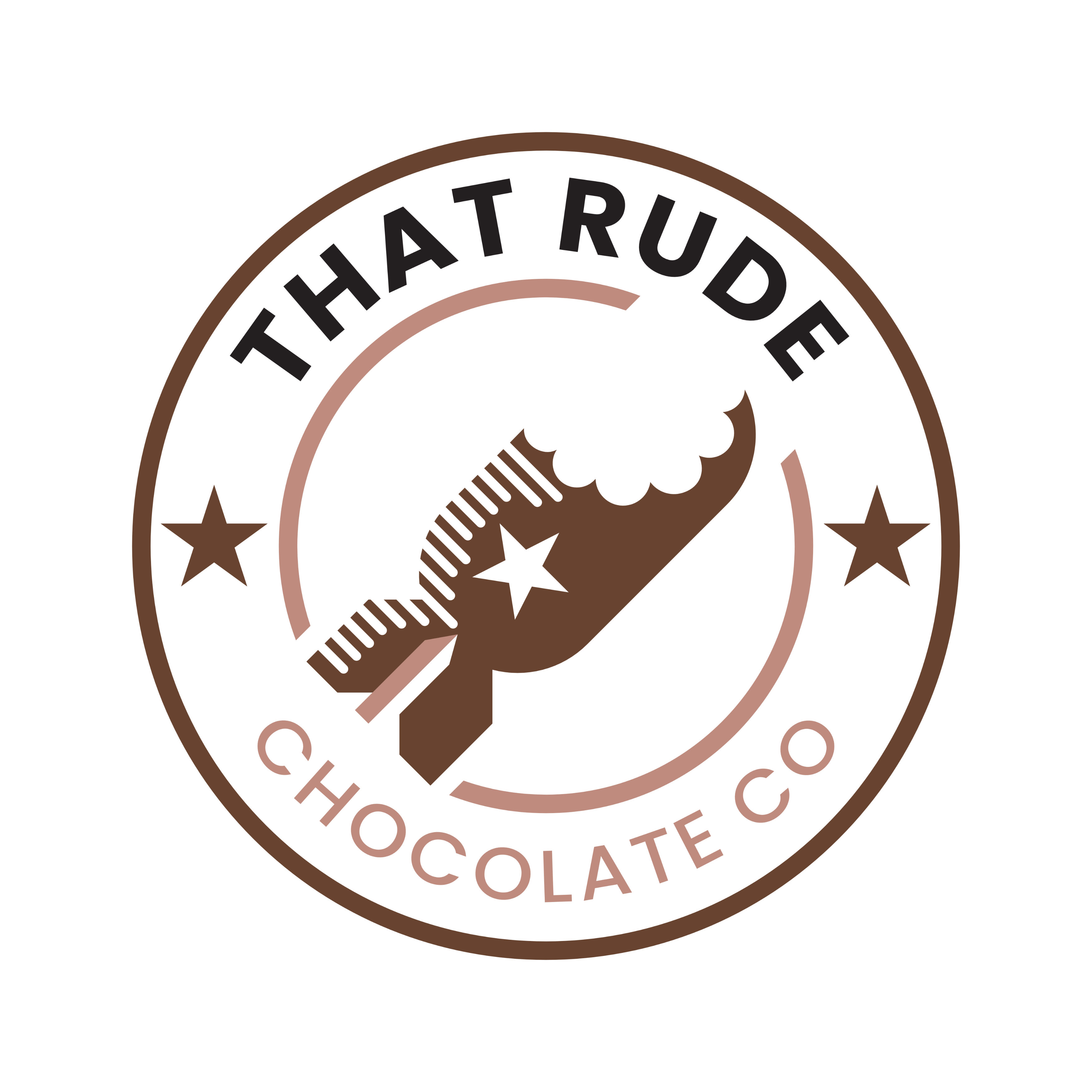Rude Chocolate Badge