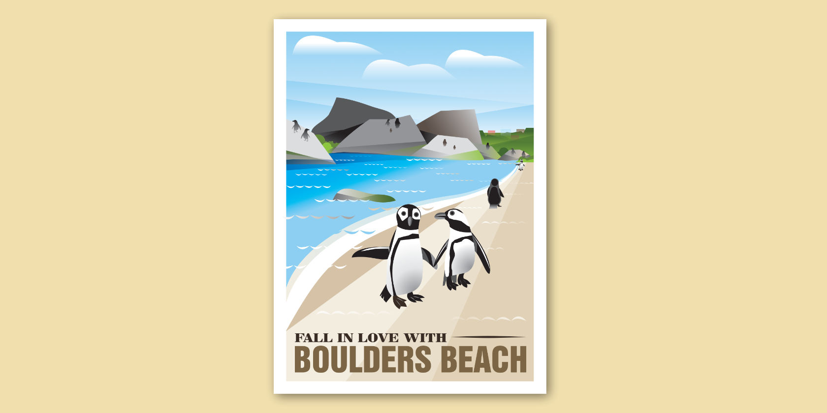 Poster Design - Boulders Beach Cape Town SOuth Africa