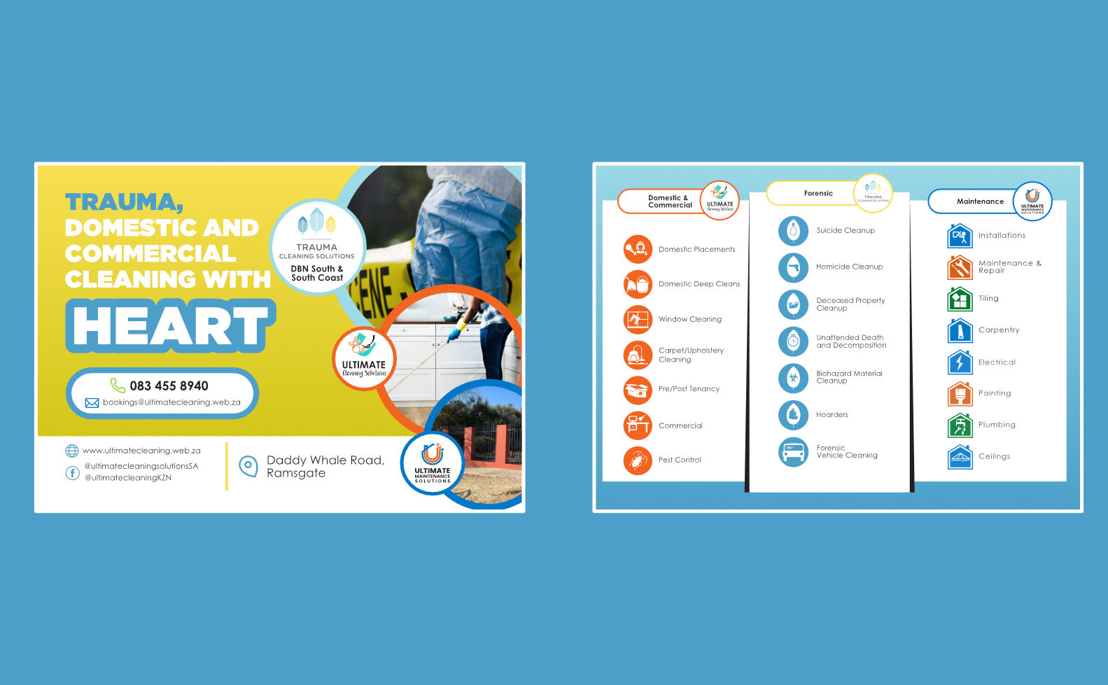 Trauma Cleaning Flyer Printed Campaign