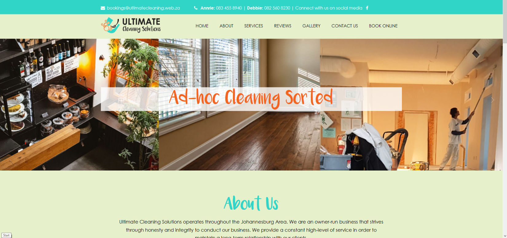 Utlimate Cleaning Solutions - Website