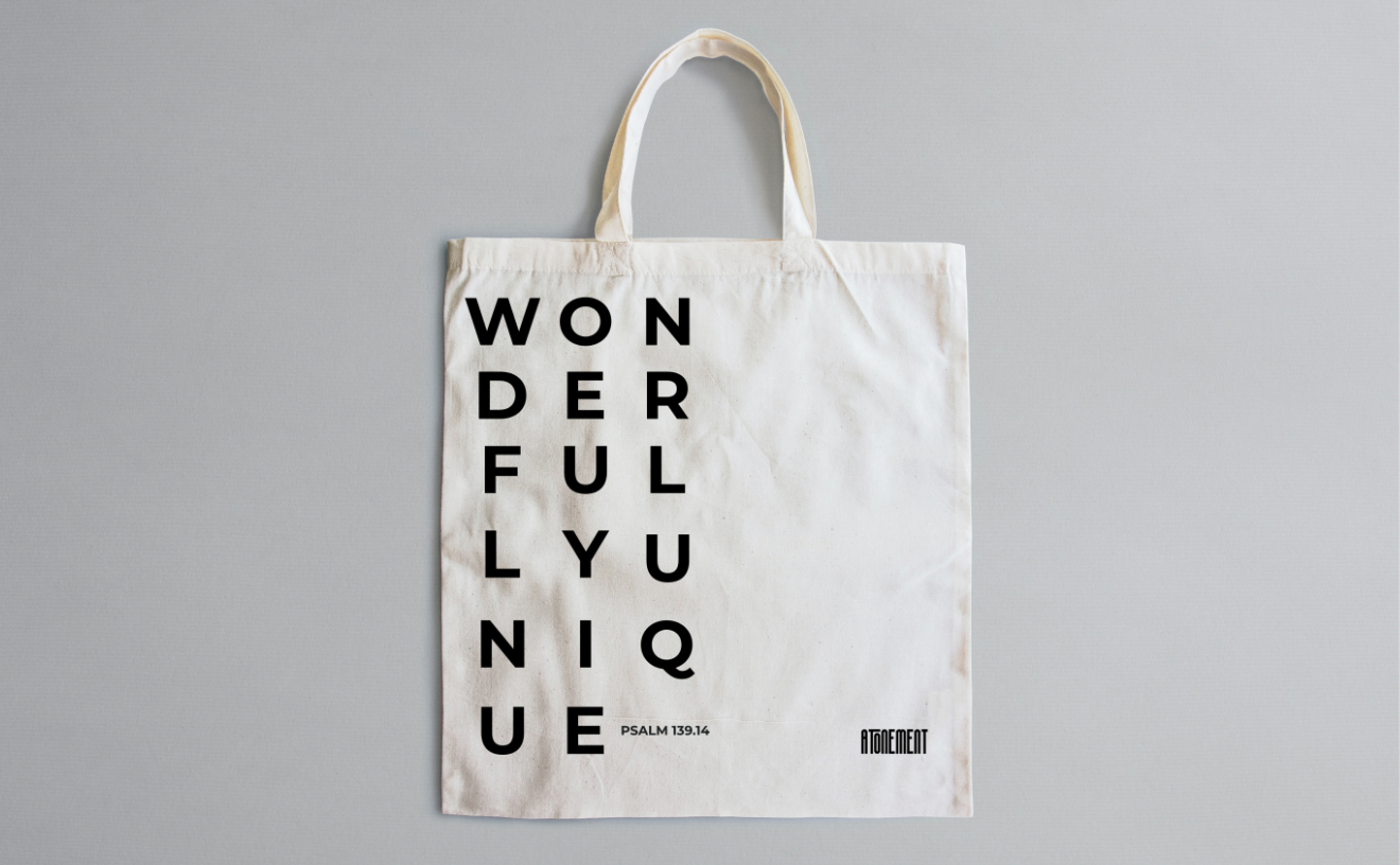 Atonement Wonderfully Unique Tote Bag Graphic - Six Foot Design